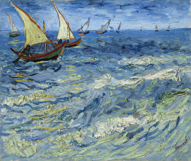 Vincent-van-Gogh-La-Mer-aux-Saintes-Maries-Saintes-Maries-de-la-Mer-1888